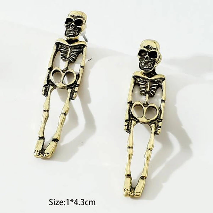 Women's Skeleton Skull Dangle Earrings for Halloween
