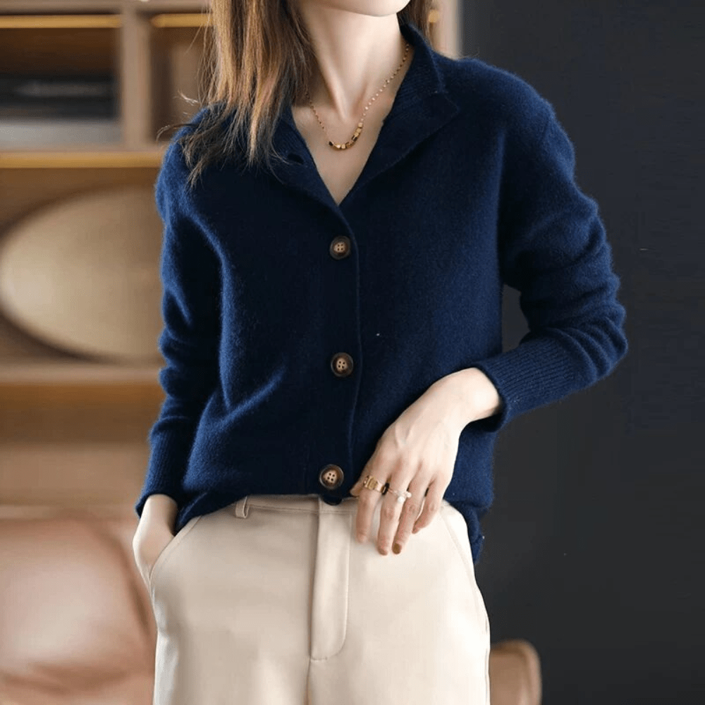 Brielle | Button Front Long Sleeve Cardigan