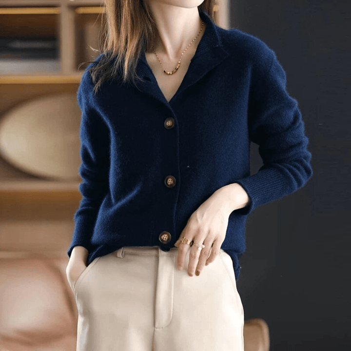 Brielle | Button Front Long Sleeve Cardigan