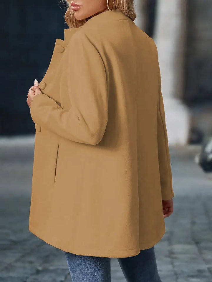Eleanor | Tailored Collarless Button Front Coat