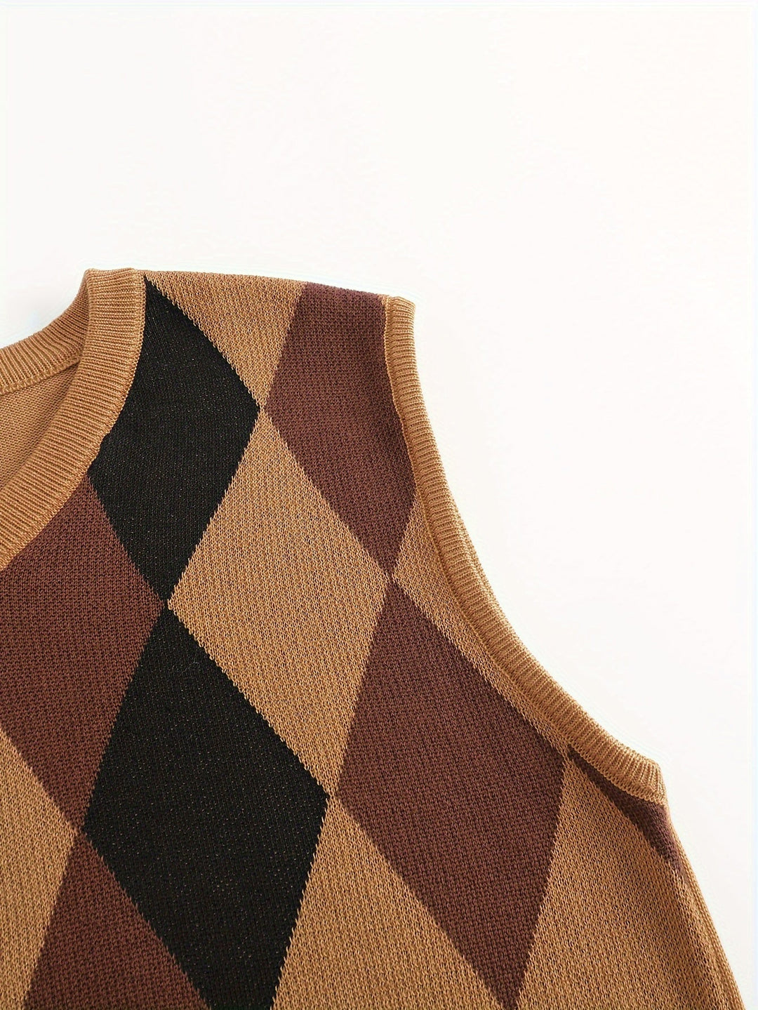 Men's Argyle Knit Sweater Vest