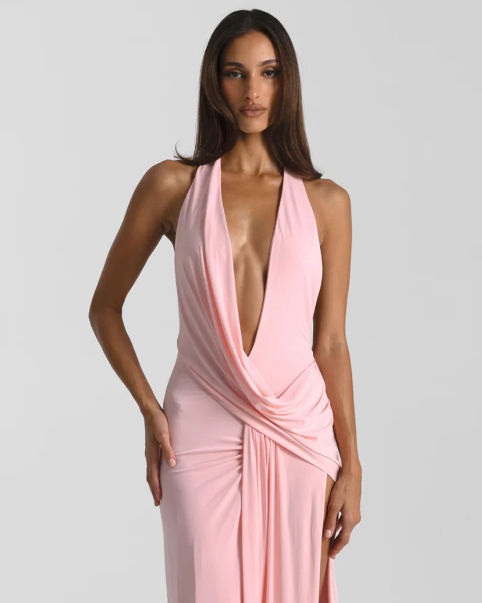 Halter Neck Backless Maxi Dress