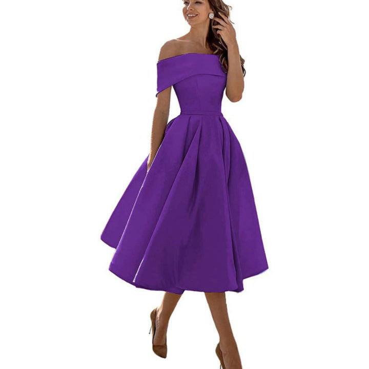 Amelia | Off Shoulder Occasion Midi Dress
