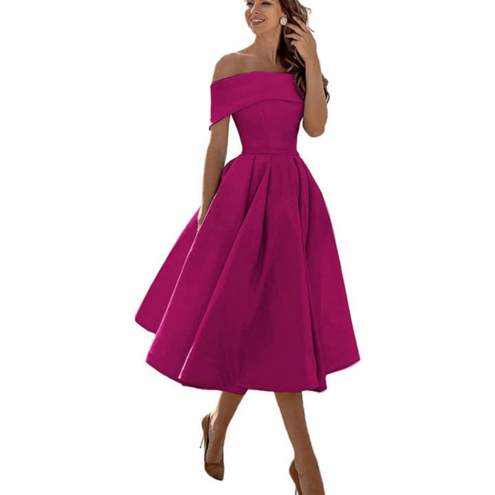Amelia | Off Shoulder Occasion Midi Dress
