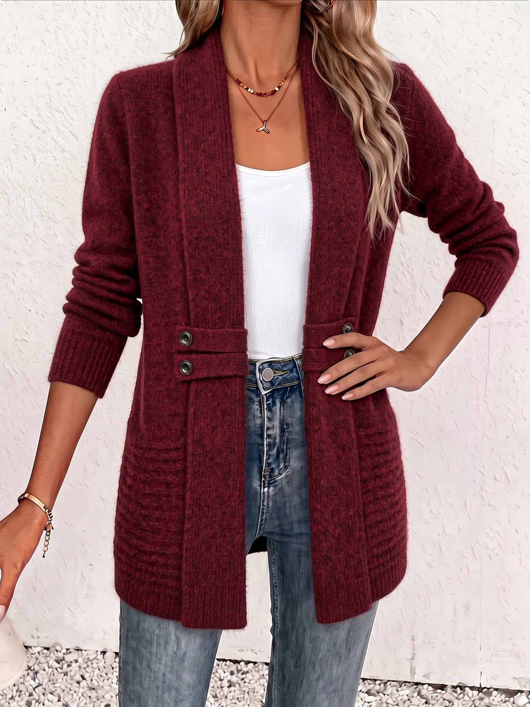 Womens Longline Knit Cardigan