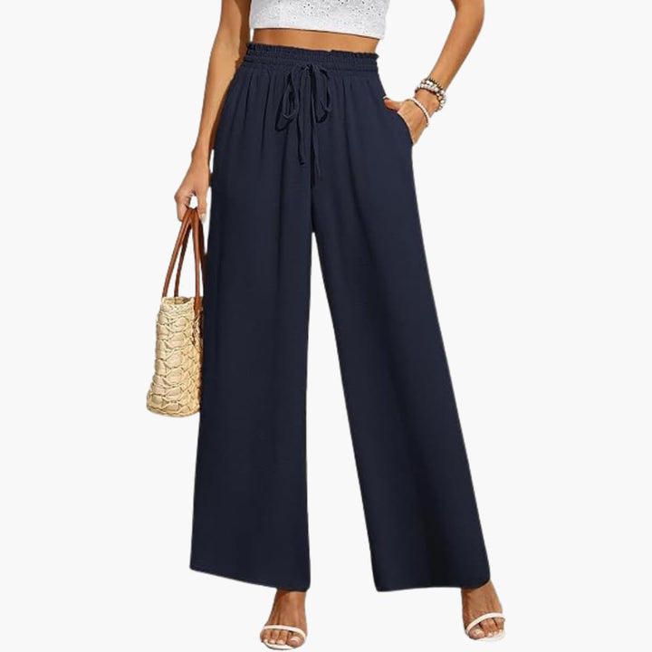 Elara | Relaxed Drawstring Wide Leg Pants