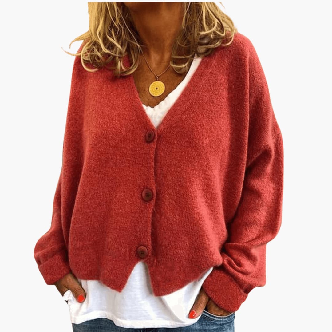 Sierra | Relaxed V Neck Button Cardigan