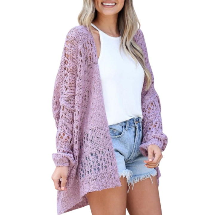 Grace | Oversized Open Knit Cardigan
