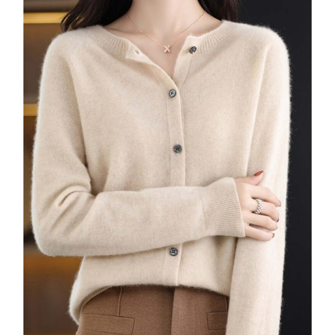 Emilia | Relaxed Button Front Knit Cardigan