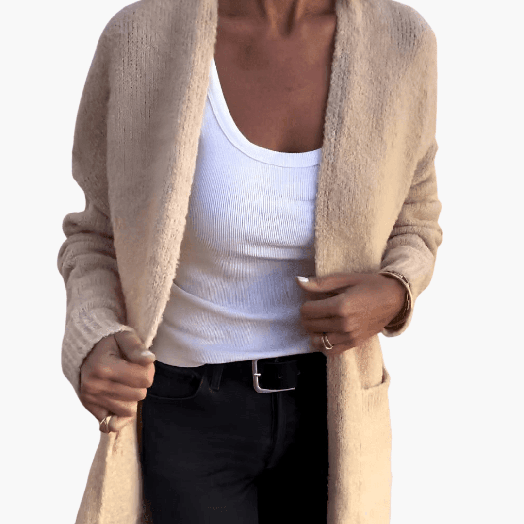 Matilda | Textured Long Sleeve Longline Cardigan