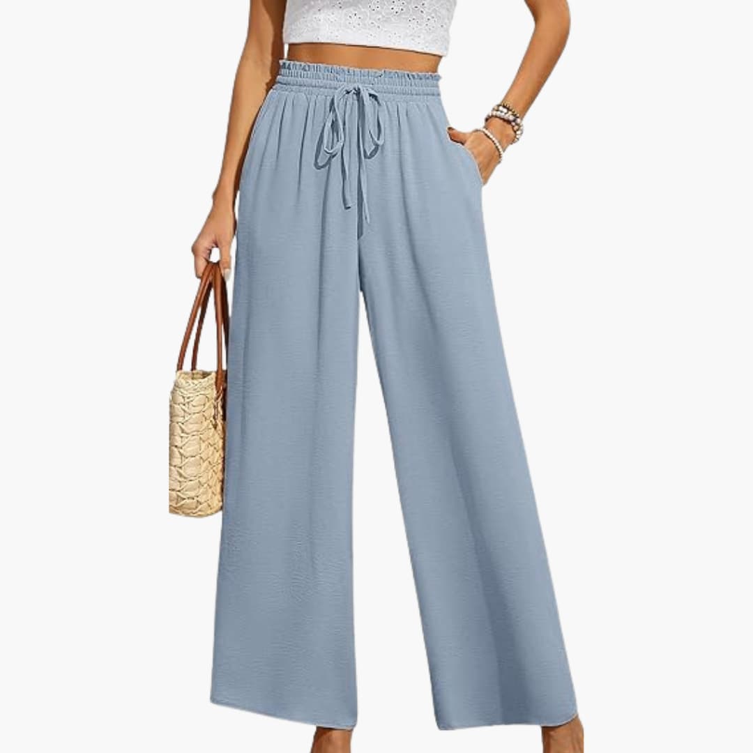 Elara | Relaxed Drawstring Wide Leg Pants