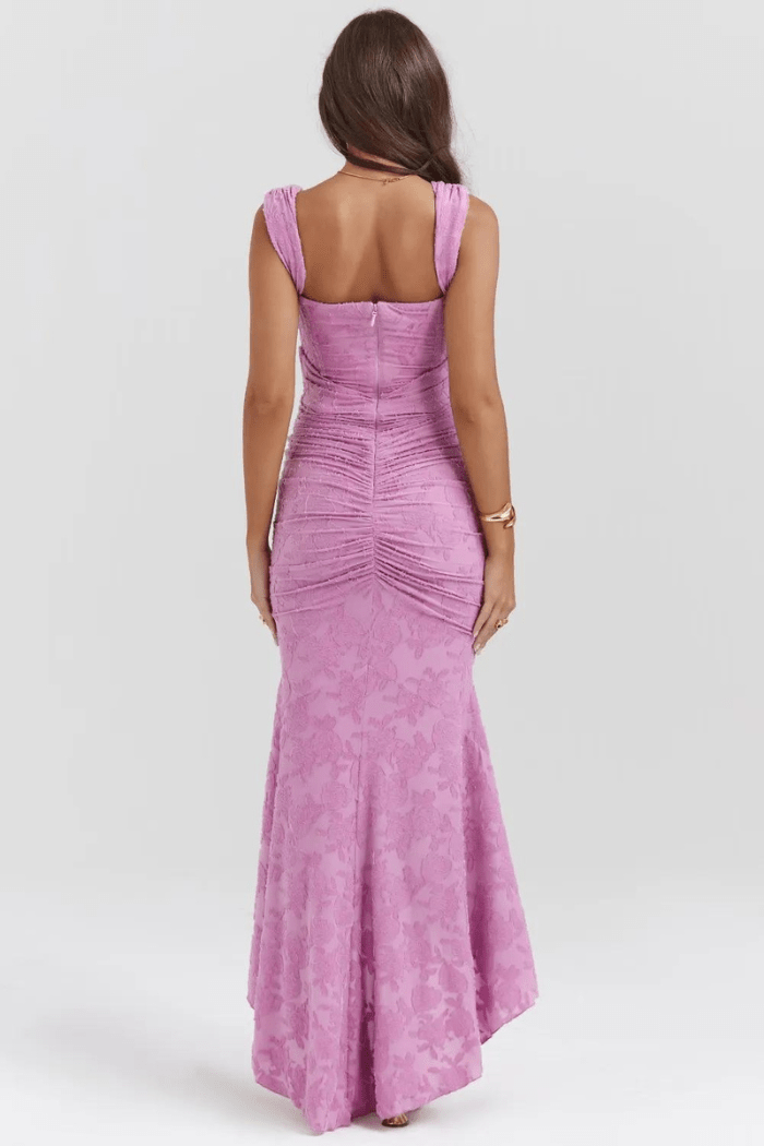 Floral Ruched Occasion Midi Dress