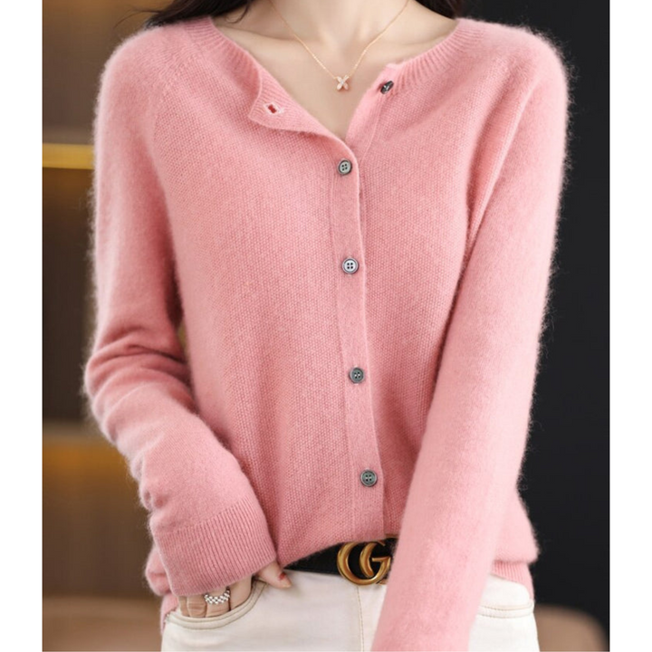 Emilia | Relaxed Button Front Knit Cardigan