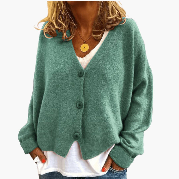 Sierra | Relaxed V Neck Button Cardigan