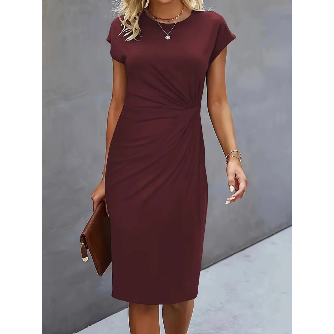 Monica | Elegant Cap Sleeve Cocktail Dress