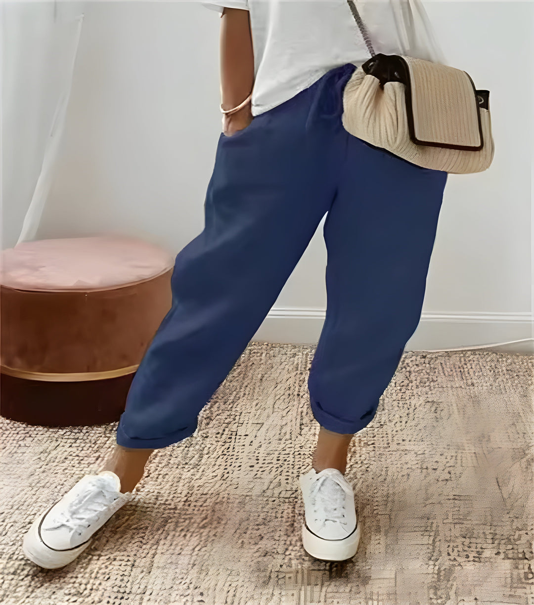 Elara | Relaxed Drawstring Linen Pants