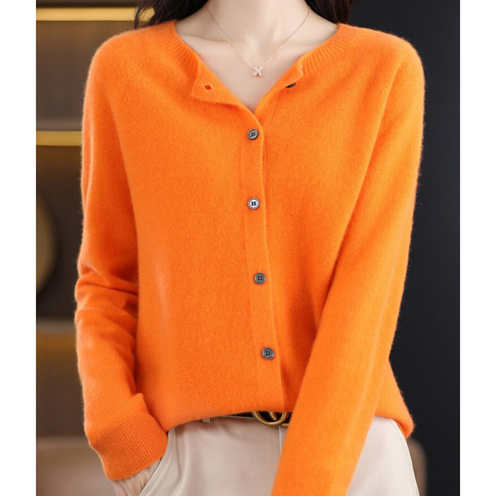 Emilia | Relaxed Button Front Knit Cardigan