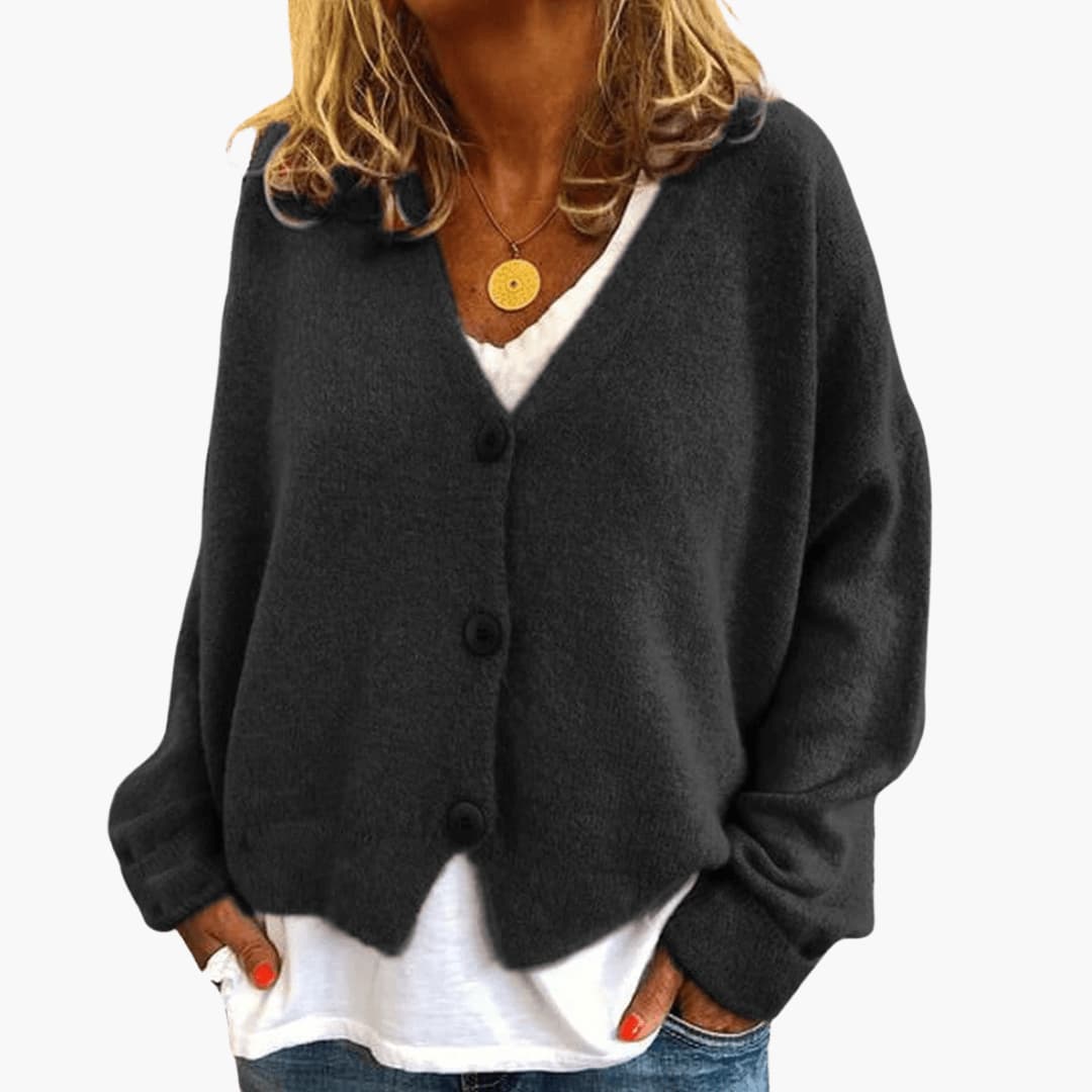 Sierra | Relaxed V Neck Button Cardigan