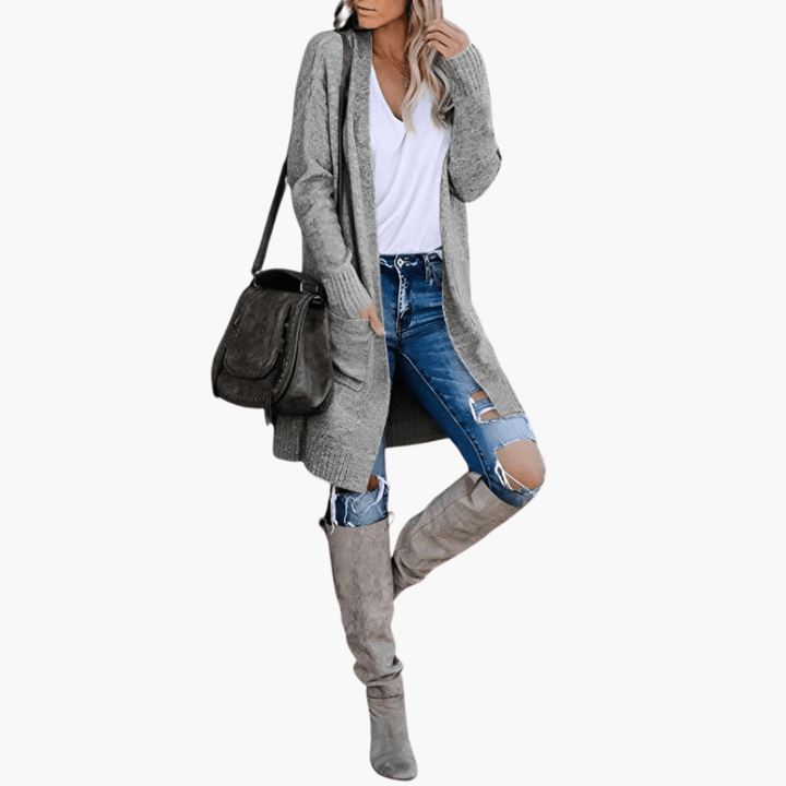 Matilda | Textured Long Sleeve Longline Cardigan