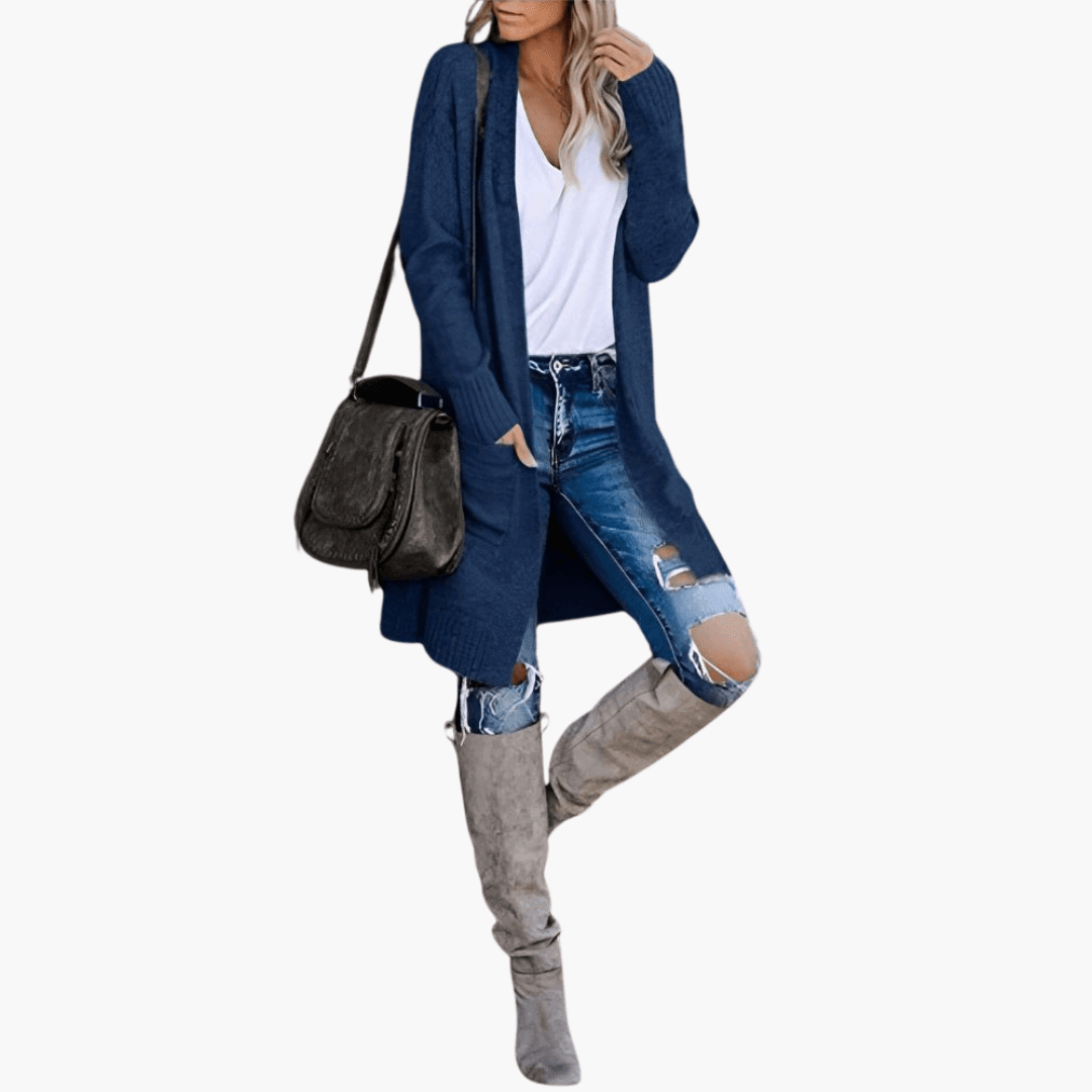 Matilda | Textured Long Sleeve Longline Cardigan