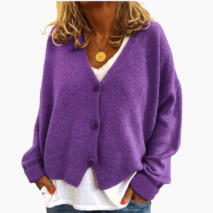 Sierra | Relaxed V Neck Button Cardigan