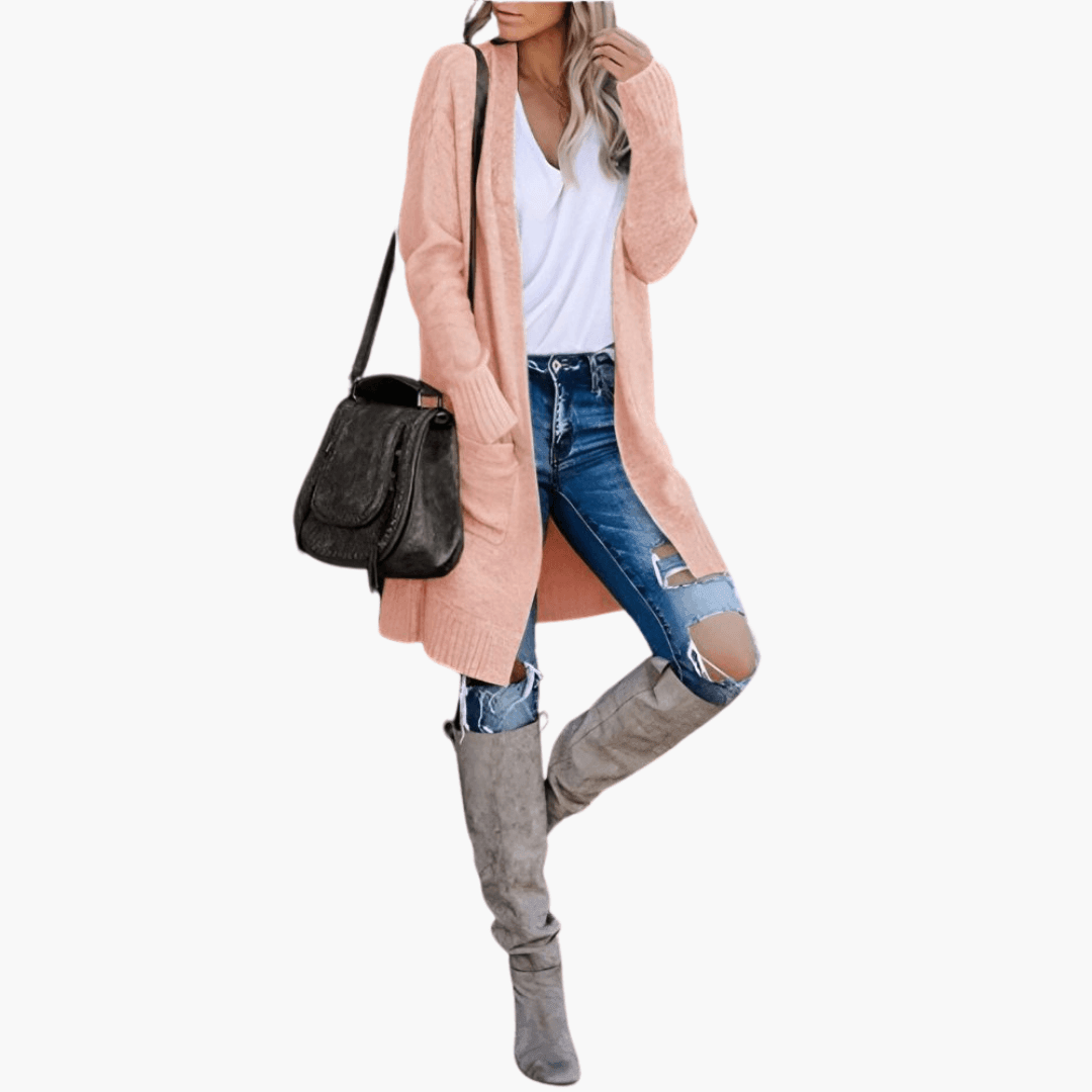 Matilda | Textured Long Sleeve Longline Cardigan