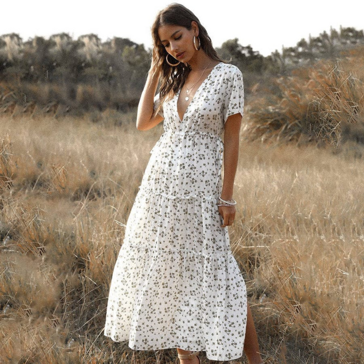 Matilda | Floral Tiered Boho Maxi Dress