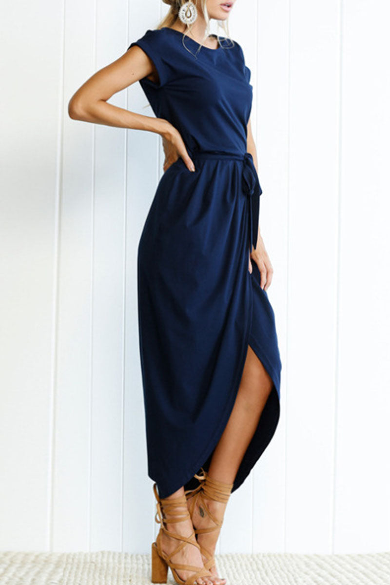 Celina | Casual Short Sleeve Round Neck Cocktail Dress