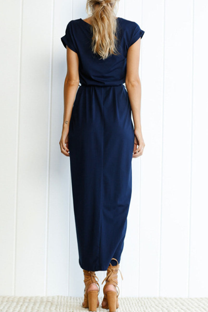 Celina | Casual Short Sleeve Round Neck Cocktail Dress