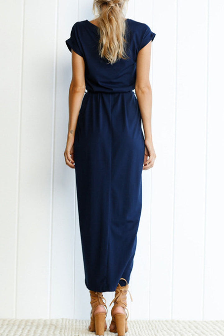 Celina | Casual Short Sleeve Round Neck Cocktail Dress