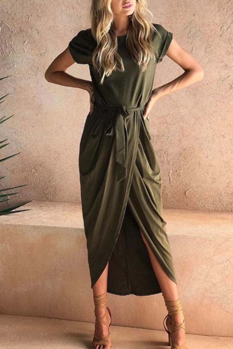 Celina | Casual Short Sleeve Round Neck Cocktail Dress