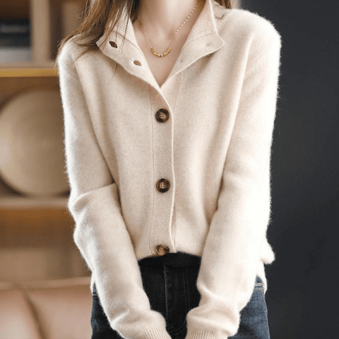 Brielle | Button Front Long Sleeve Cardigan