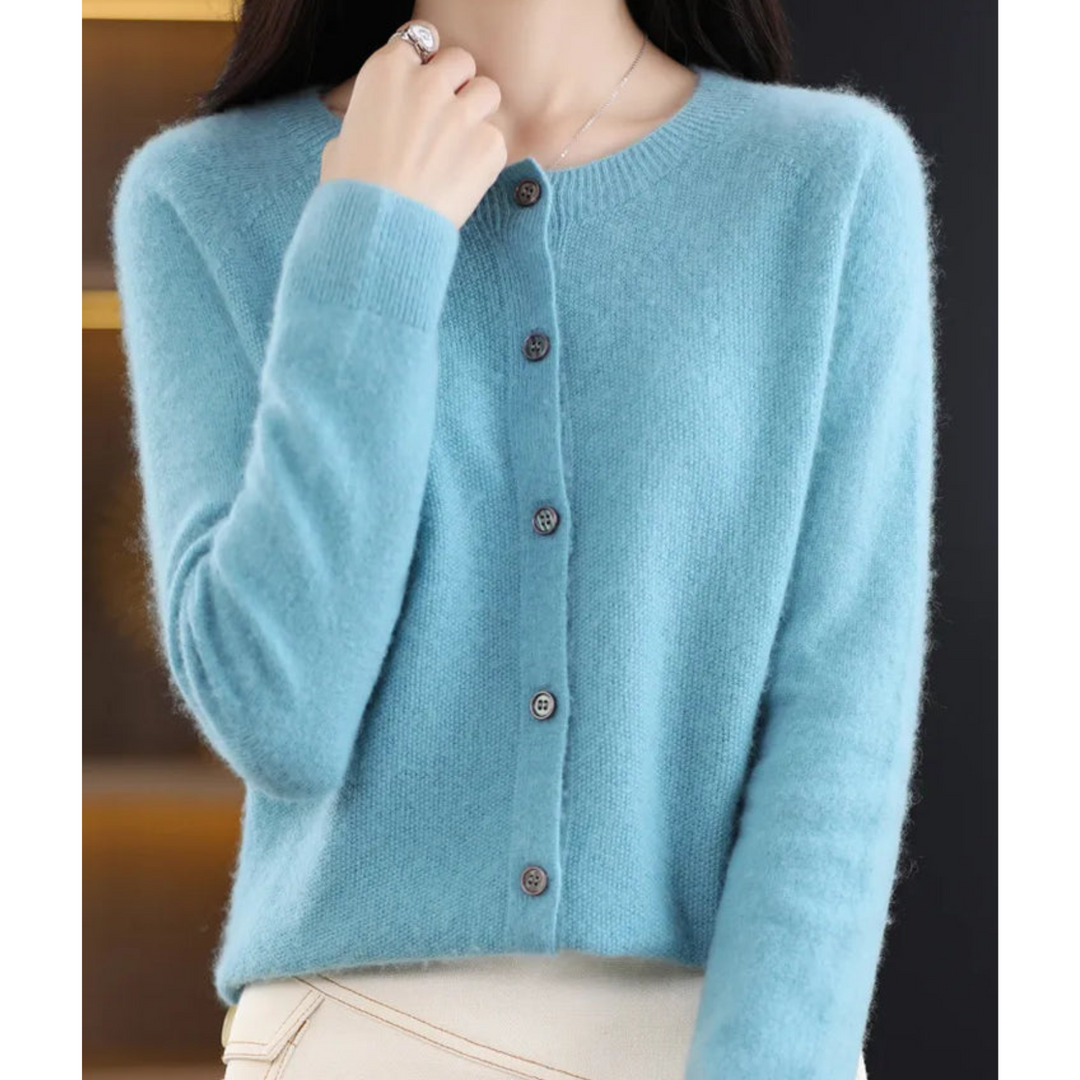 Emilia | Relaxed Button Front Knit Cardigan