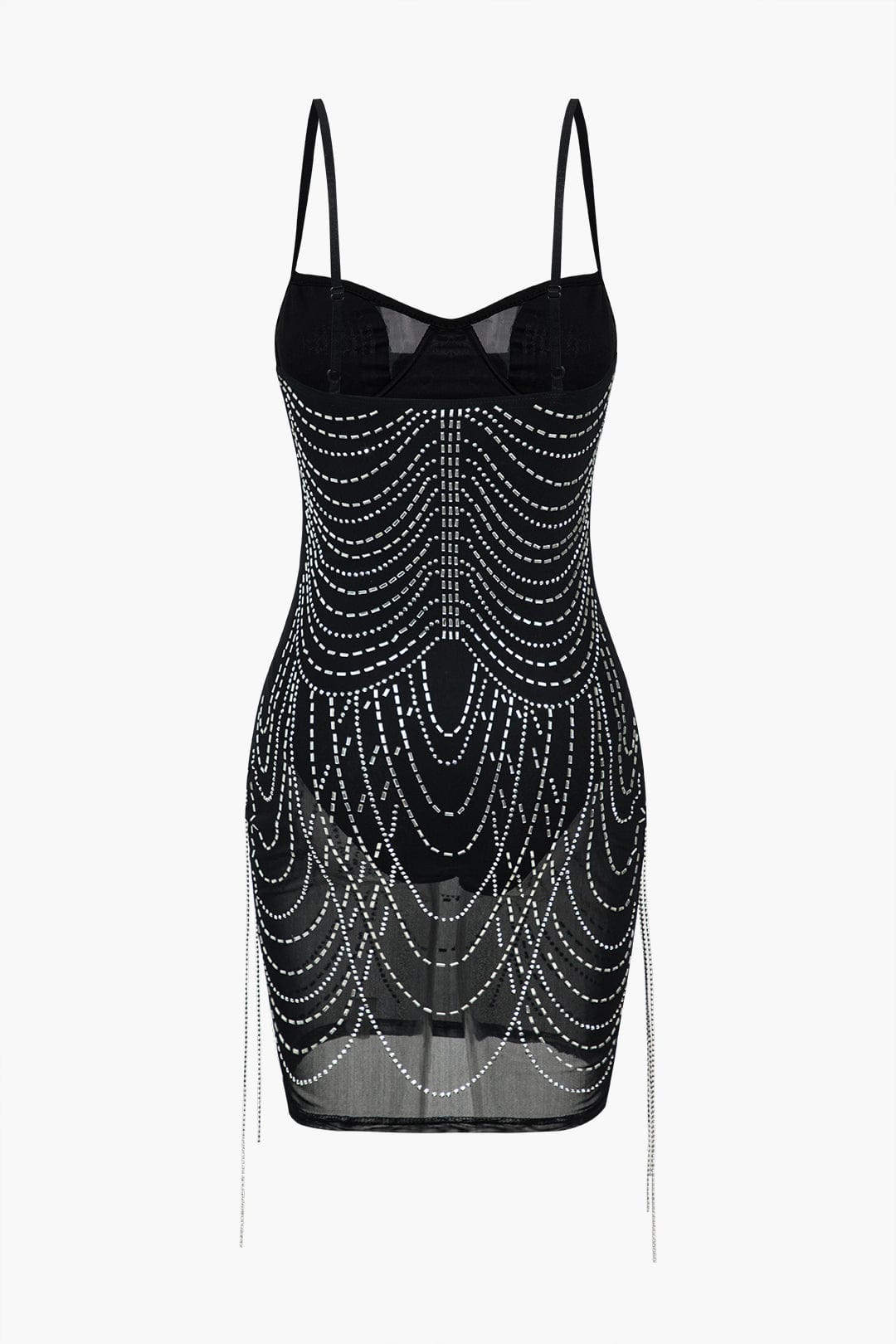 Amelia | Rhinestone Fringe Mini Cocktail Dress