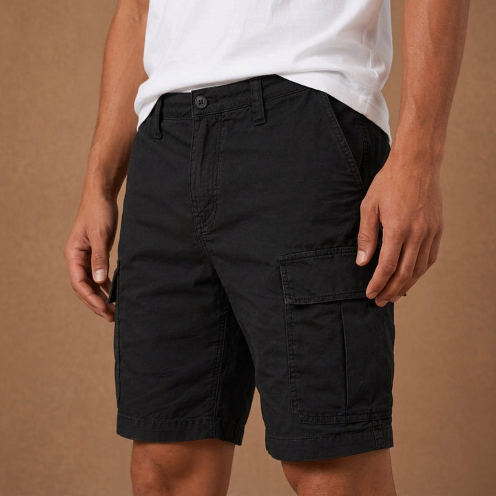Men's Cotton Cargo Shorts with Flap Pockets