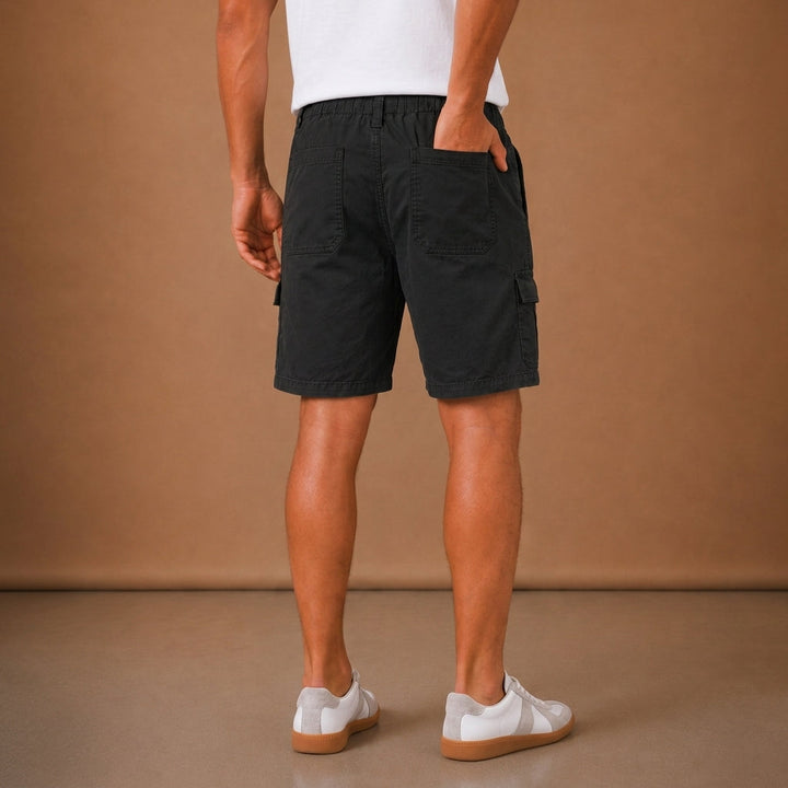 Men's Cotton Cargo Shorts with Flap Pockets