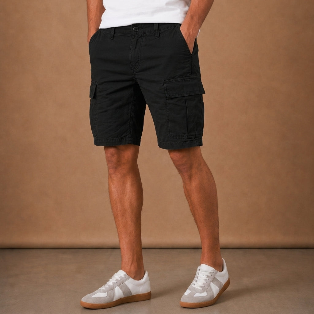 Men's Cotton Cargo Shorts with Flap Pockets