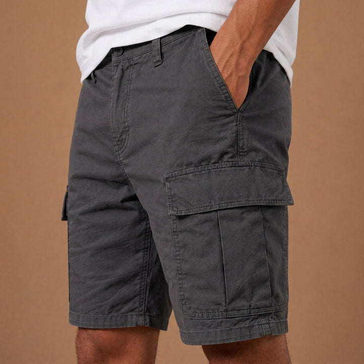 Men's Cotton Cargo Shorts with Flap Pockets