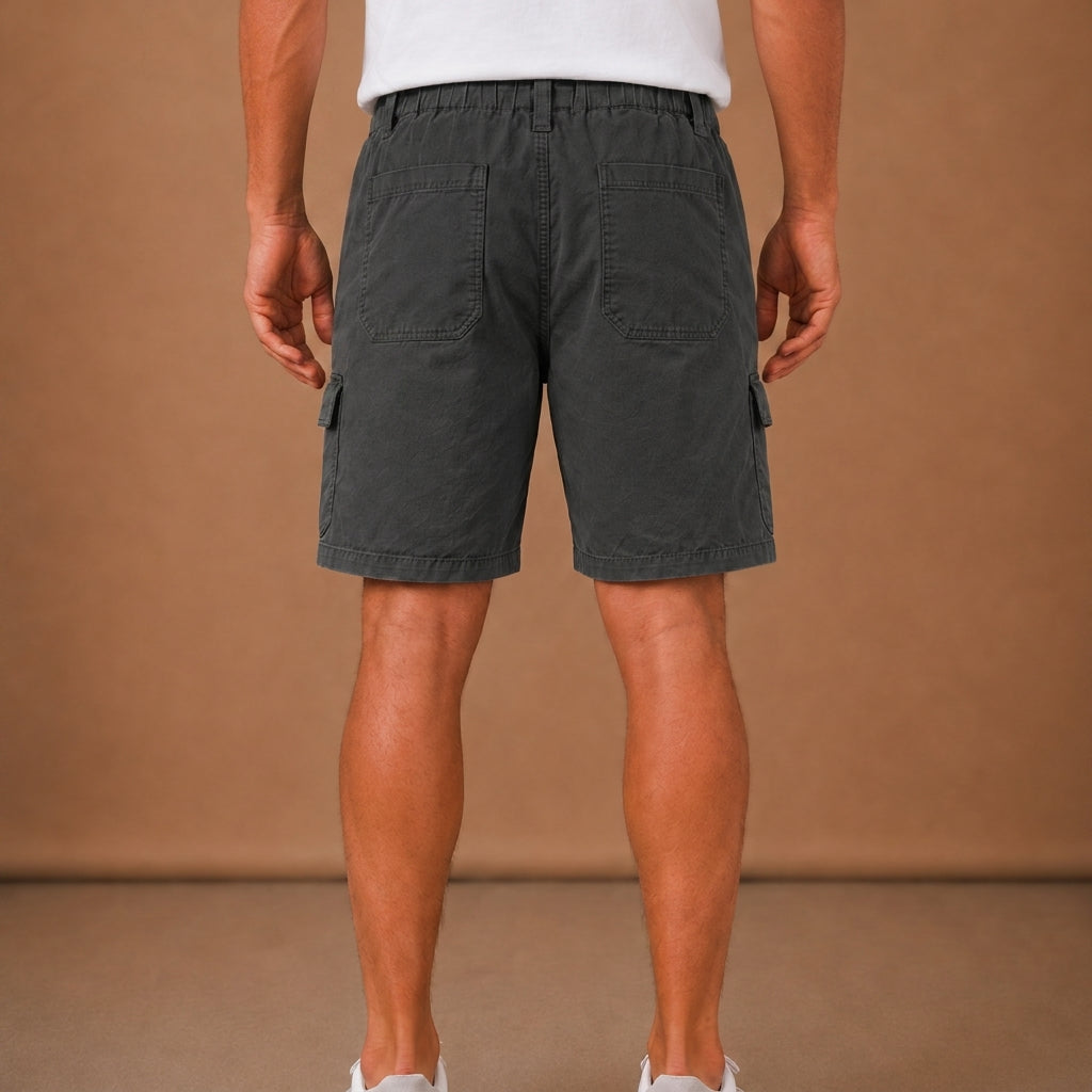 Men's Cotton Cargo Shorts with Flap Pockets