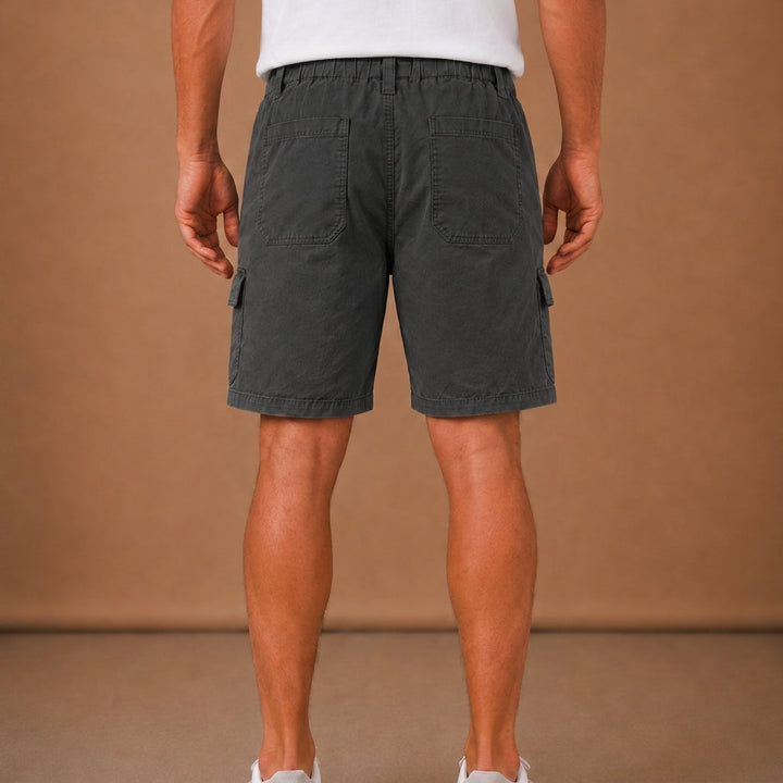 Men's Cotton Cargo Shorts with Flap Pockets