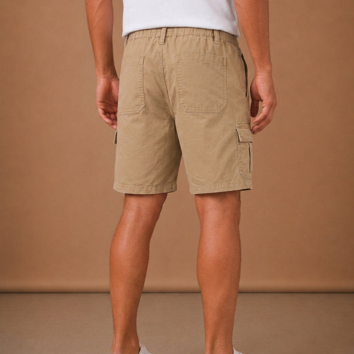 Men's Cotton Cargo Shorts with Flap Pockets