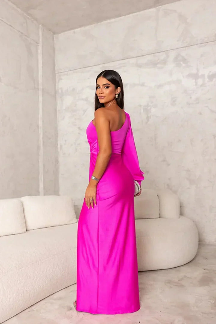 Gisella | Elegant One Shoulder Occasion Maxi Dress