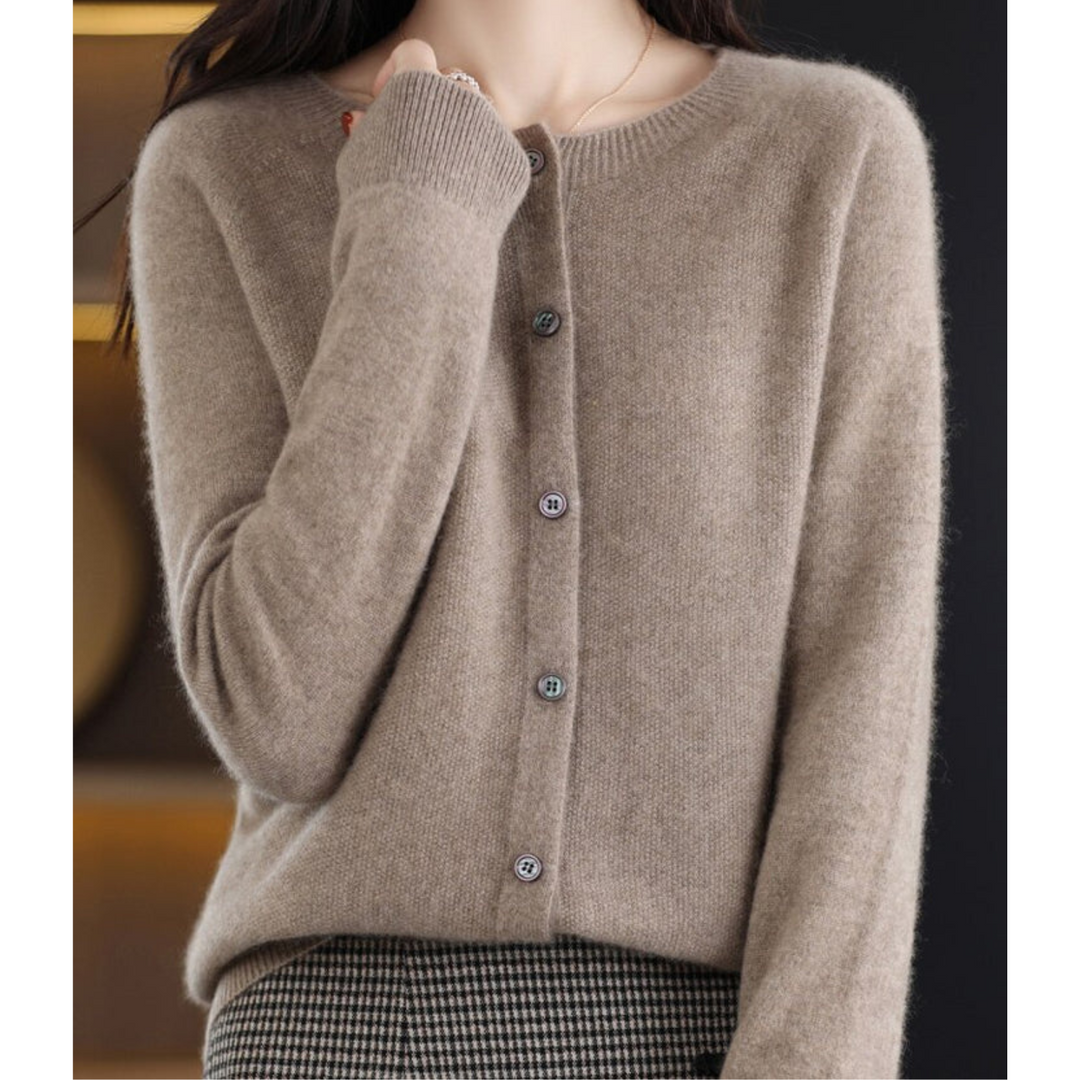 Emilia | Relaxed Button Front Knit Cardigan