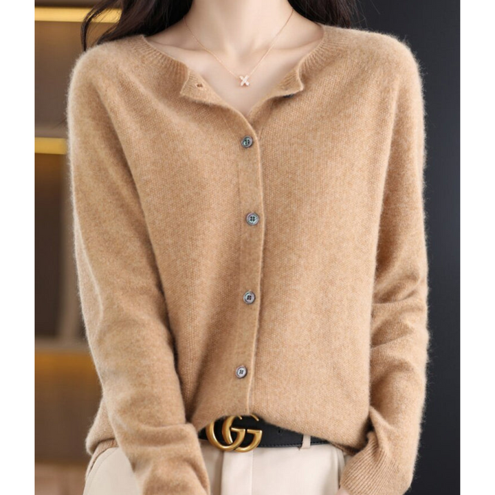 Emilia | Relaxed Button Front Knit Cardigan