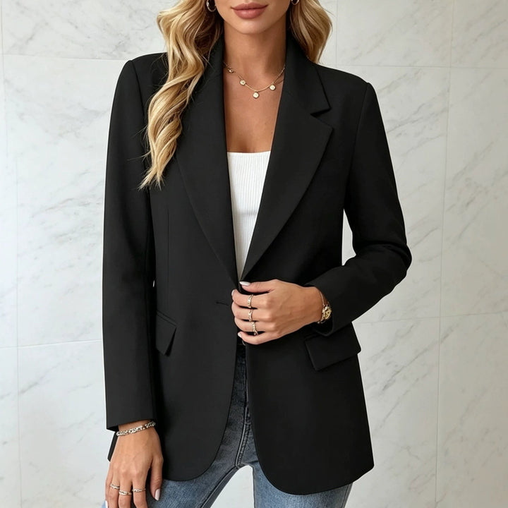Women's Tailored Single-Button Blazer for Office Wear