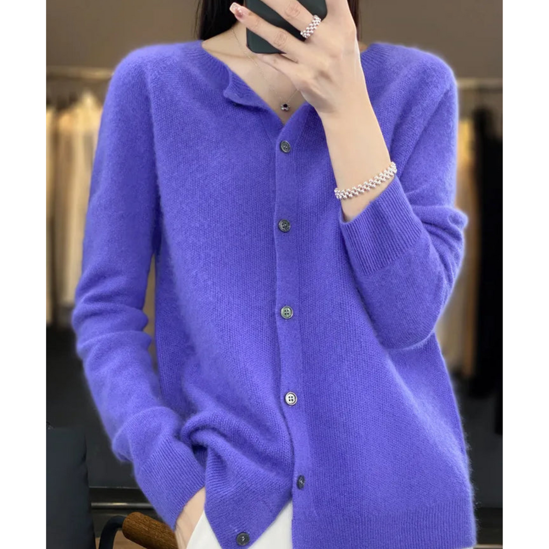 Emilia | Relaxed Button Front Knit Cardigan