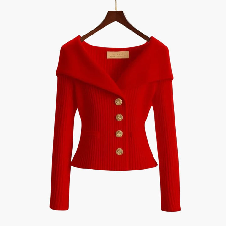 Jessica | Ribbed Knit Button Front Cardigan