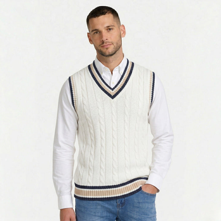 Men's V Neck Knit Vest