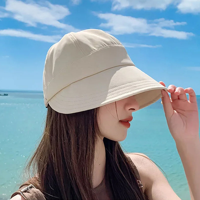 Women's Cotton Wide Brim Cap with Toggle