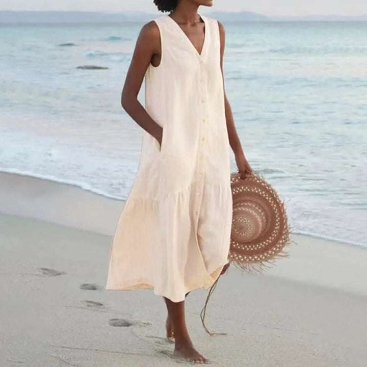 Women's Sleeveless Summer Midi Dress